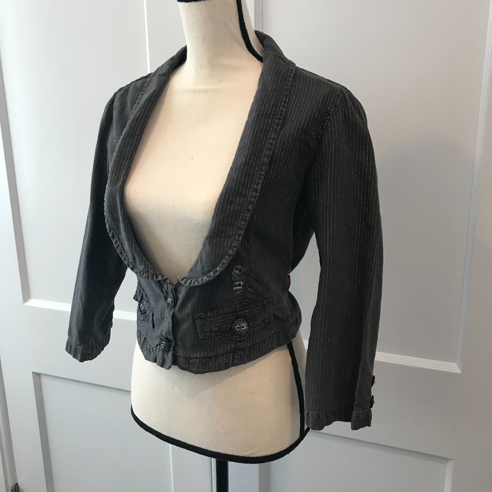 10 Feet Cropped Lightweight Denim Jacket
